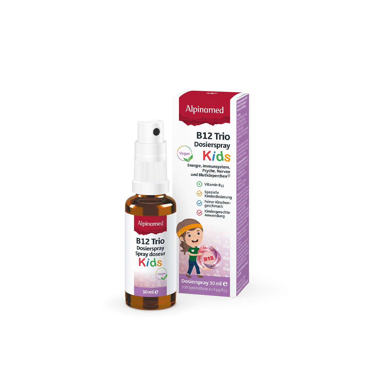 B12 Kinder Spray - Nahrungsergänzungsmittel als Dosierspray | Alpinamed AG