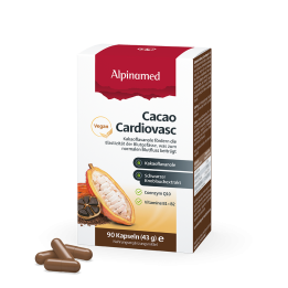 Kakao Kapseln - Cacao Cardiovasc Tabletten / Nahrungsergänzungsmittel mit Kakaoflavanole | Alpinamed AG