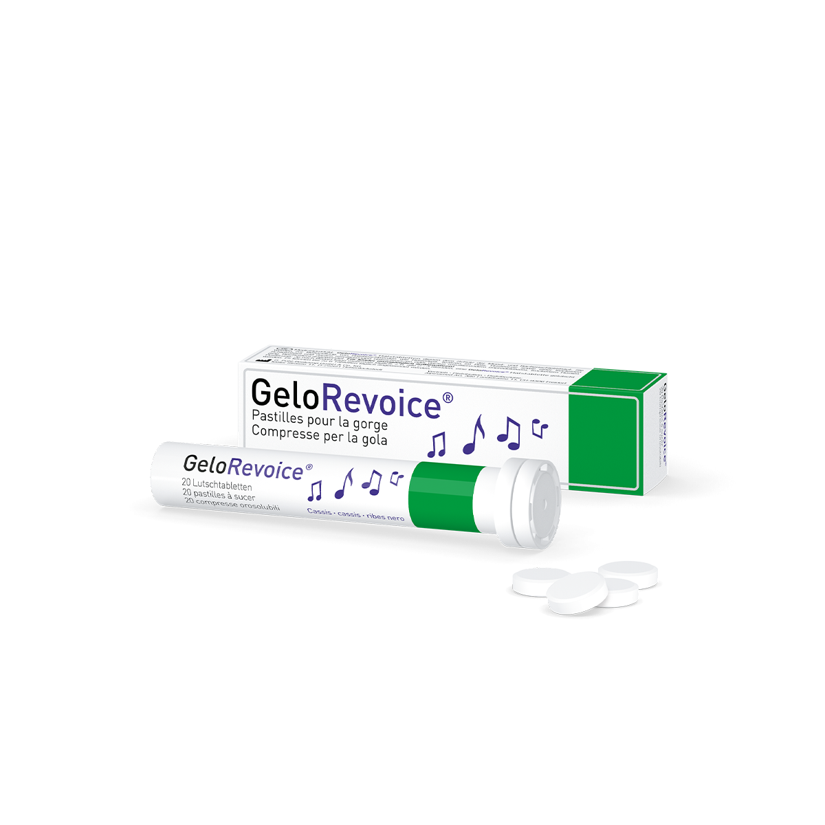 GeloRevoice Pastilles à sucer cassis | Alpinamed AG